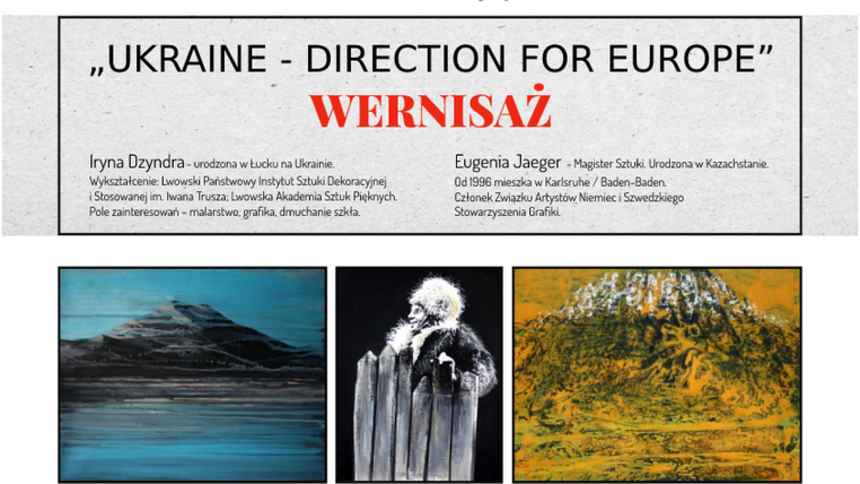 Broszura reklamująca wystawę UKRAINE - DIRECTION FOR EUROPE.