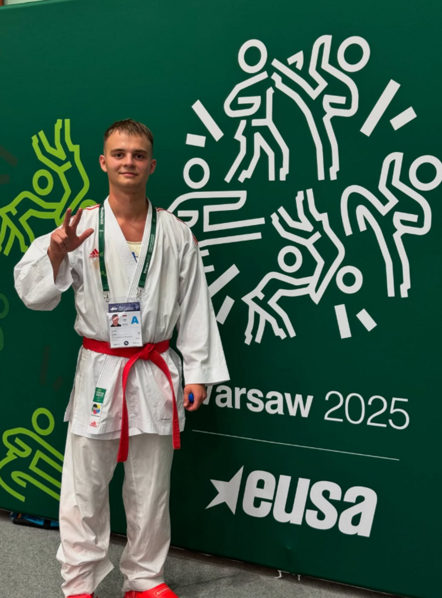 Dominik Dziuda po wygranej walce 