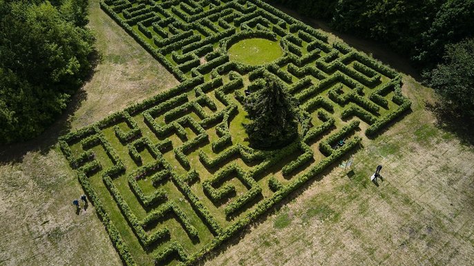 Labirynt w Łódzkim Ogrodzie Botanicznym - fot. ŁÓDŹ.PL