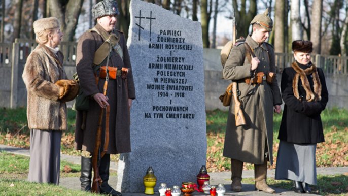 Rekonstruktorzy wydarzeń związanych z Bitwą Łódzką (zdjęcie archiwalne). 