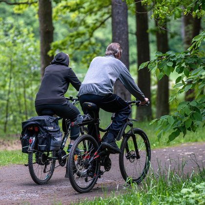 Rowerzyści w Łagiewnikach, fot. ŁÓDŹ.PL