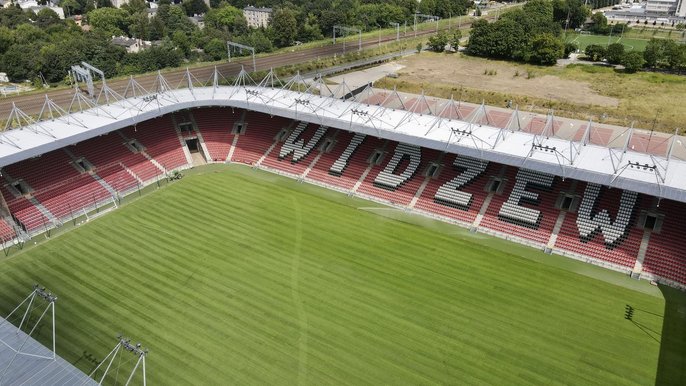 Stadion Widzewa z nową murawą - fot. Stefan Brajter