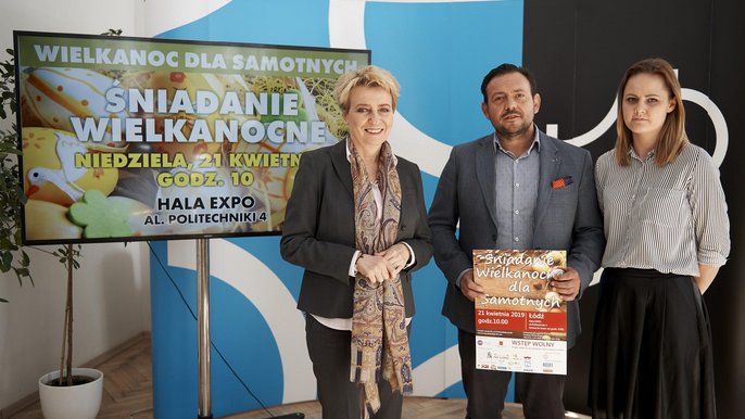 "Śniadanie Wielkanocne dla samotnych 2019" organizowane jest we współpracy z miastem - fot. Radosław Jóźwiak / UMŁ