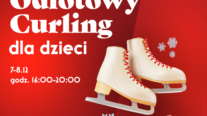 Grafika promująca wydarzenie: "Odlotowy curling w Sukcesji" - fot. mat. Sukcesja