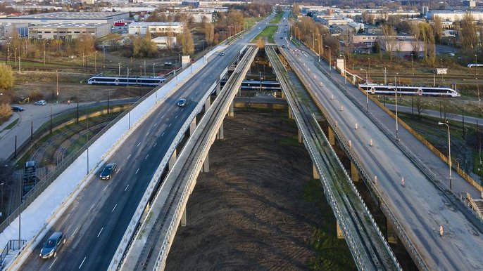 Północny wiadukt na ul. Dąbrowskiego po remoncie - fot. UMŁ