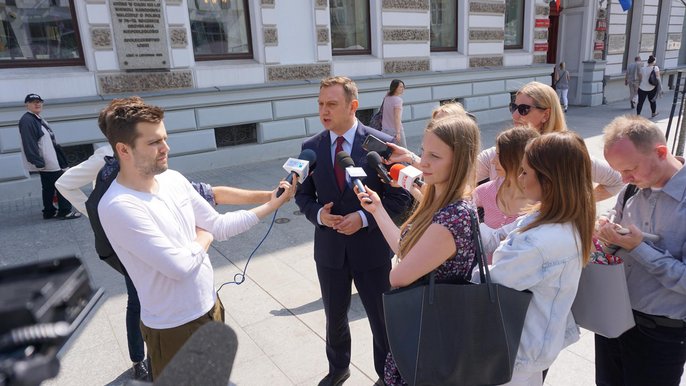 Konferencja prasowa wiceprezydenta Tomasza Treli - fot. Monika Pawlak / UMŁ