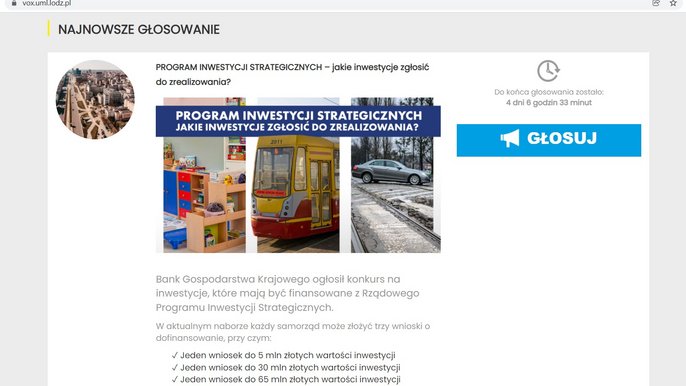 Głosowanie na Vox Populi - fot. lodz.pl