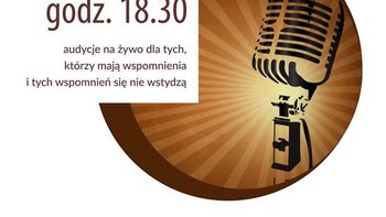 Grafika promująca wydarzenie: "W Tonacji Sepii - szanujmy wspomnienia" - cykl audycji na żywo w Centrum Kultury Młodych -  fot. mat. CKM