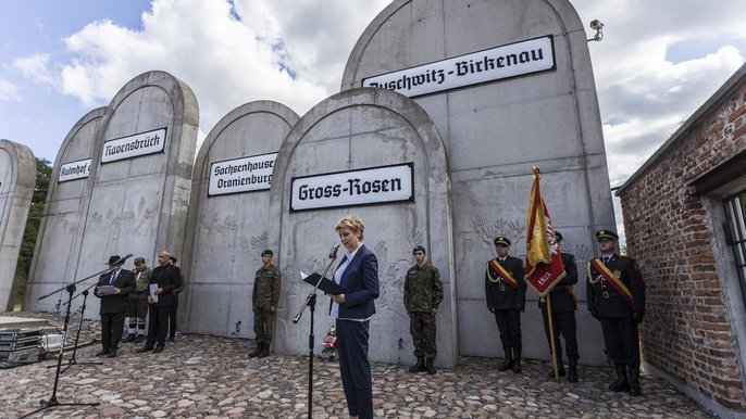 Stacja Radegast. Obchody 73. rocznicy likwidacji Litzmannstadt Getto i 75. rocznicy Wielkiej Szpery. - fot. Stefan Brajter