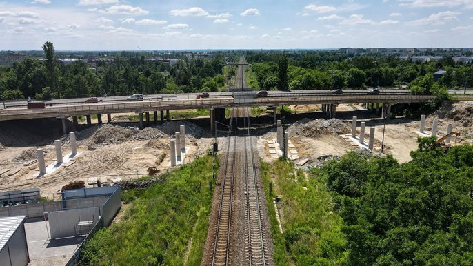 Budowa wiaduktów ul. Przybyszewskiego - fot. ŁÓDŹ.PL