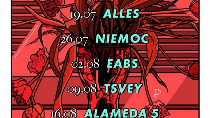 Plakat Krzysztofa Ostrowskiego promujący cykl koncertów LDZ Alternatywa w Fabryce Sztuki w Łodzi - mat. pras. LDZ Alternatywa