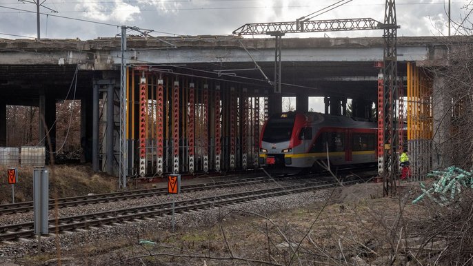 Wyburzanie wiaduktu ul. Przybyszewskiego - fot. ŁÓDŹ.PL