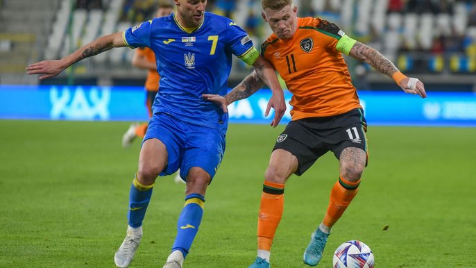 Ukraina remisuje z Irlandią na stadionie w Łodzi - fot. Paweł Łacheta