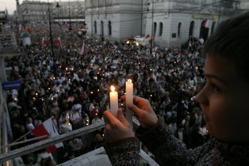 Po śmierci papieża. Zdjęcie z archiwum UMŁ. 