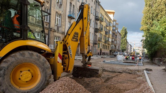 Prace na ul. Lipowej - fot. Paweł Łacheta / UMŁ