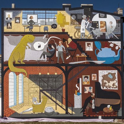 Mural przy ul. Tramwajowej 17, fot. Stefan Brajter