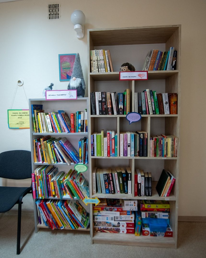 Ksiązkodzielnia przy ul. Kutrzeby 16.