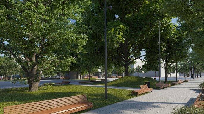 Plac Komuny Paryskiej - wizualizacja - mat. ŁÓDŹ.PL