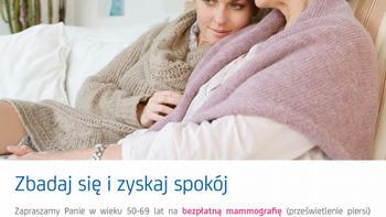 Grafika promująca wydarzenie: "Bezpłatne badania mammograficzne w mammobusie LUX MED przy Kauflandzie w lutym -  fot. mat. LUX MED Diagnostyka