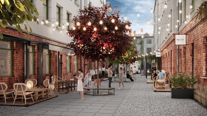 Podwórko przy ul. Piotrkowskiej 22 - wizualizacja - mat. prasowe