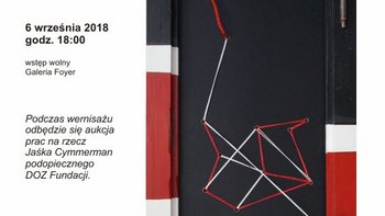 Plakat promujący wydarzenie: "Nitką malowane" - wernisaż prac Elżbiety Łaciny w AOIA -  fot. mat. AOIA
