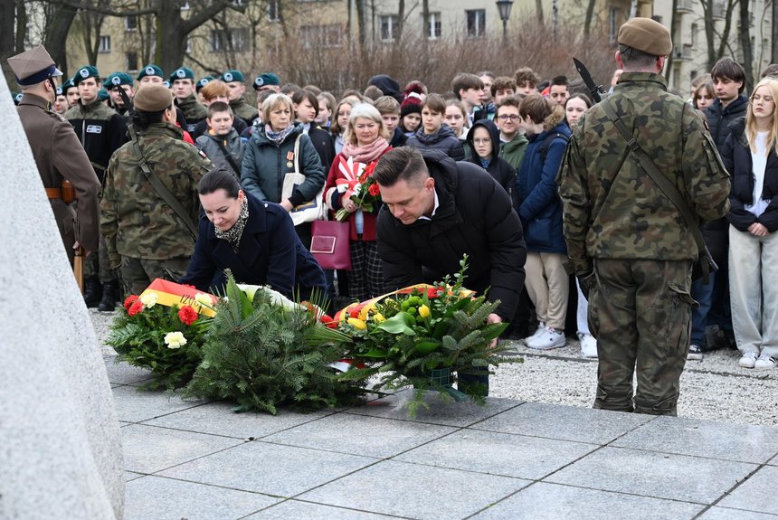 Wiceprezydent Łodzi Małgorzata Moskwa - Wodnicka i przewodniczący Rady Miejskiej w Łodzi Marcin Gołaszewski.