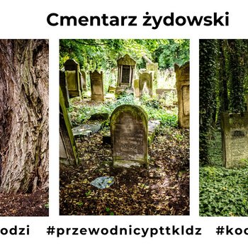 Kolaż zdjęć nagrobków z cmentarza żydowskiego. #600leciełodzi #przewodnicypttkldz #kochamłódź