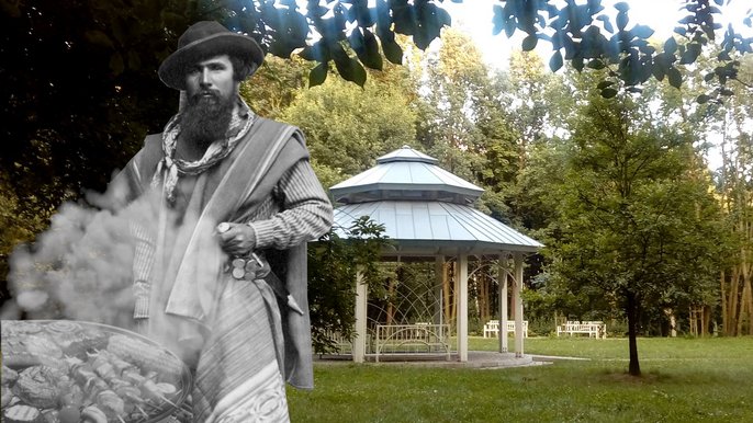 Grafika promująca wydarzenie: "Peña w Parku Mickewicza"- grill z argentyńskimi tańcami ludowymi - fot. mat. Folklor w Łodzi