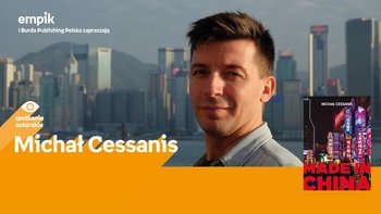 Grafika promująca wydarzenie: Michał Cessanis - spotkanie autorskie w Empiku w Manufakturze -  mat. pras. Salon Empik Łódź Manufaktura