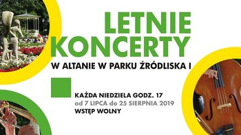 Grafika promująca wydarzenie: "Letnie koncerty w Altanie w Parku Źródliska I" -  fot. mat. Akademia Muzyczna