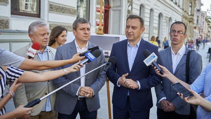 Konferencja prasowa dot. rozbudowy SP nr 141 - fot. Monika Pawlak / UMŁ