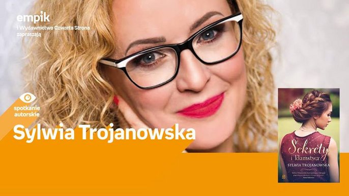 Grafika promująca wydarzenie: Sylwia Trojanowska - spotkanie autorskie w Empiku w Manufakturze - mat. pras. Salon Empik Łódź Manfaktura