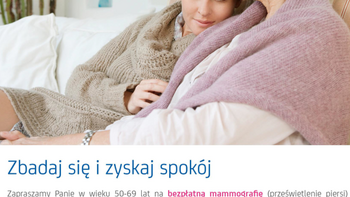 Grafika promująca wydarzenie: Bezpłatne badania mammograficzne w mammobusie LUX MED przy CH Guliwer w maju -  fot. mat. LUX MED Diagnostyka