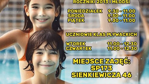 plakat promujący i informujący o zajęciach