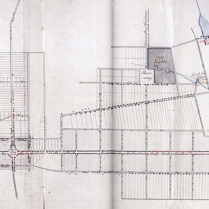 Plan Łodzi po 1840 roku - Stare Miasto, Nowe Miasto, Łódka i Nowa Dzielnica 
