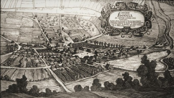 Widoki miasta Łodzia na przełomie XVIII i XIX wieku - rys. M. Kaczmarek