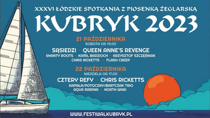 36 Łódzkie Spotkania z Piosenką Żeglarską KUBRYK 2023 