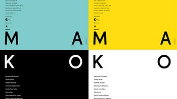 Plakat promujący wydarzenie: KOMA - wystawa ELart w Galerii ASP, ul. Piotrkowska 68. Projekt graficzny plakatu - Wojtek Domagalski -  mat. pras. Galeria ASP