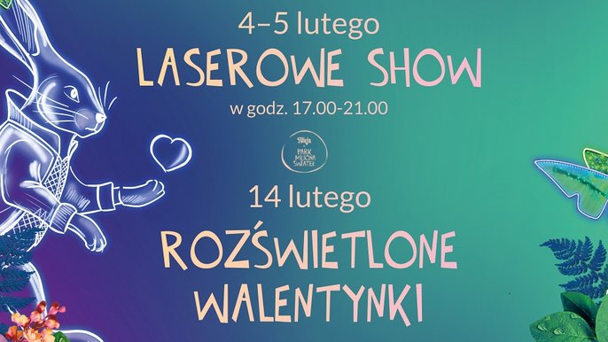 Pokazy laserowe na zakończenie sezonu Parku Miliona Świateł w Łodzi 