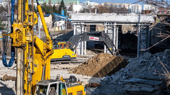 Wiadukt ul. Przybyszewskiego - budowa - fot. ŁÓDŹ.PL