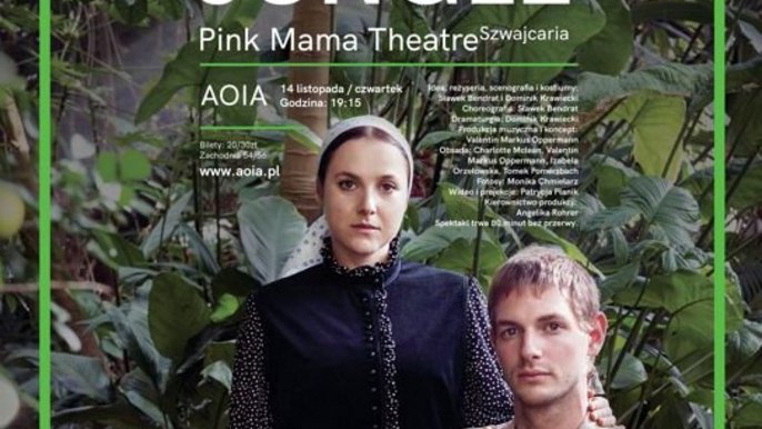 Grafika promująca wydarzenie: Pink Mama Theatre - Szwajcaria ,,Jungle” | spektakl w AOIA - fot. mat. AOIA