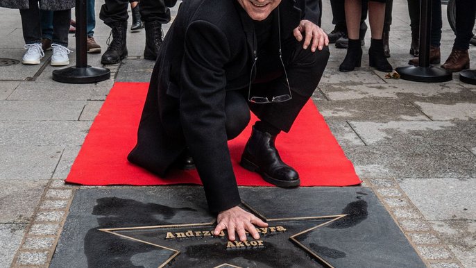 Andrzej Chyra w Alei Gwiazd - fot. ŁÓDŹ.PL