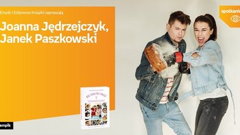 Grafika promująca wydarzenie: Joanna Jędrzejczyk i Janek Paszkowski | spotkanie autorskie w Empiku w Manufakturze -  fot. mat. Salon Empik Łódź Manufaktura