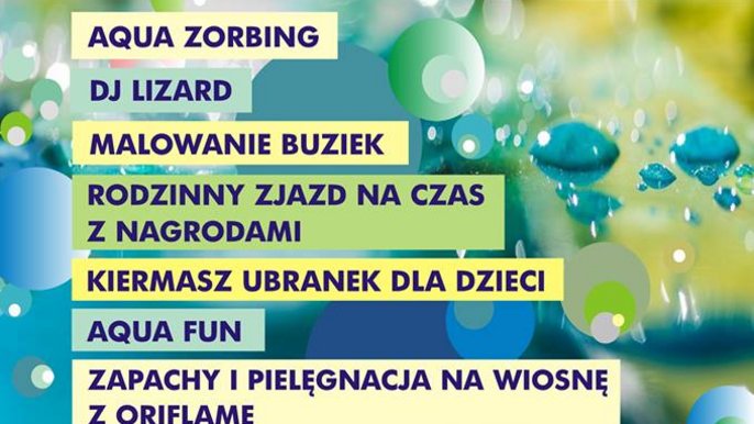 Grafika promująca wydarzenie: "Majówka na Fali" - mat. pras. Aquapark Fala