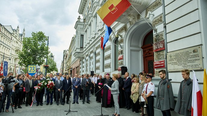 Uroczystość z okazji 31. rocznicy wizyty Ojca Świętego Jana Pawła II w Łodzi - fot. Radosław Jóźwiak/UMŁ