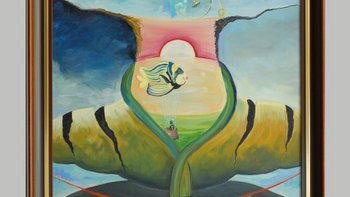 Grafika promująca wydarzenie: "Profanum podniesione obrazem do rangi sacrum" - wernisaż w AOIA -  fot. mat. AOIA