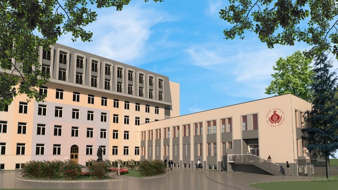 Szpital Bonifratrów, nowe centrum onkologiczne - wizualizacja - mat. prasowe
