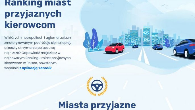 Ranking miast najbardziej przyjaznych kierowcom w Polsce 