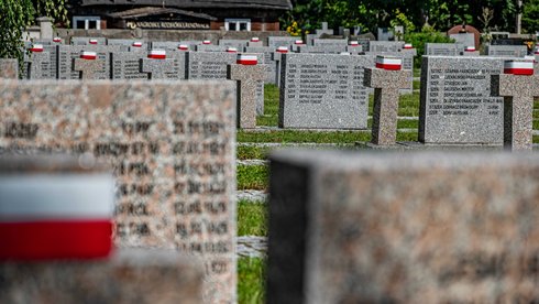 Mogiła na cmentarzu "Zarzew". Fot. P. Wacławiak, UMŁ. 