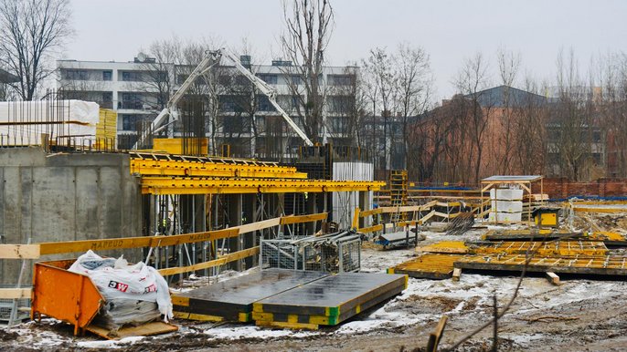 Budowa nowego osiedla przy parku Poniatowskiego - fot. Paweł Łacheta / UMŁ